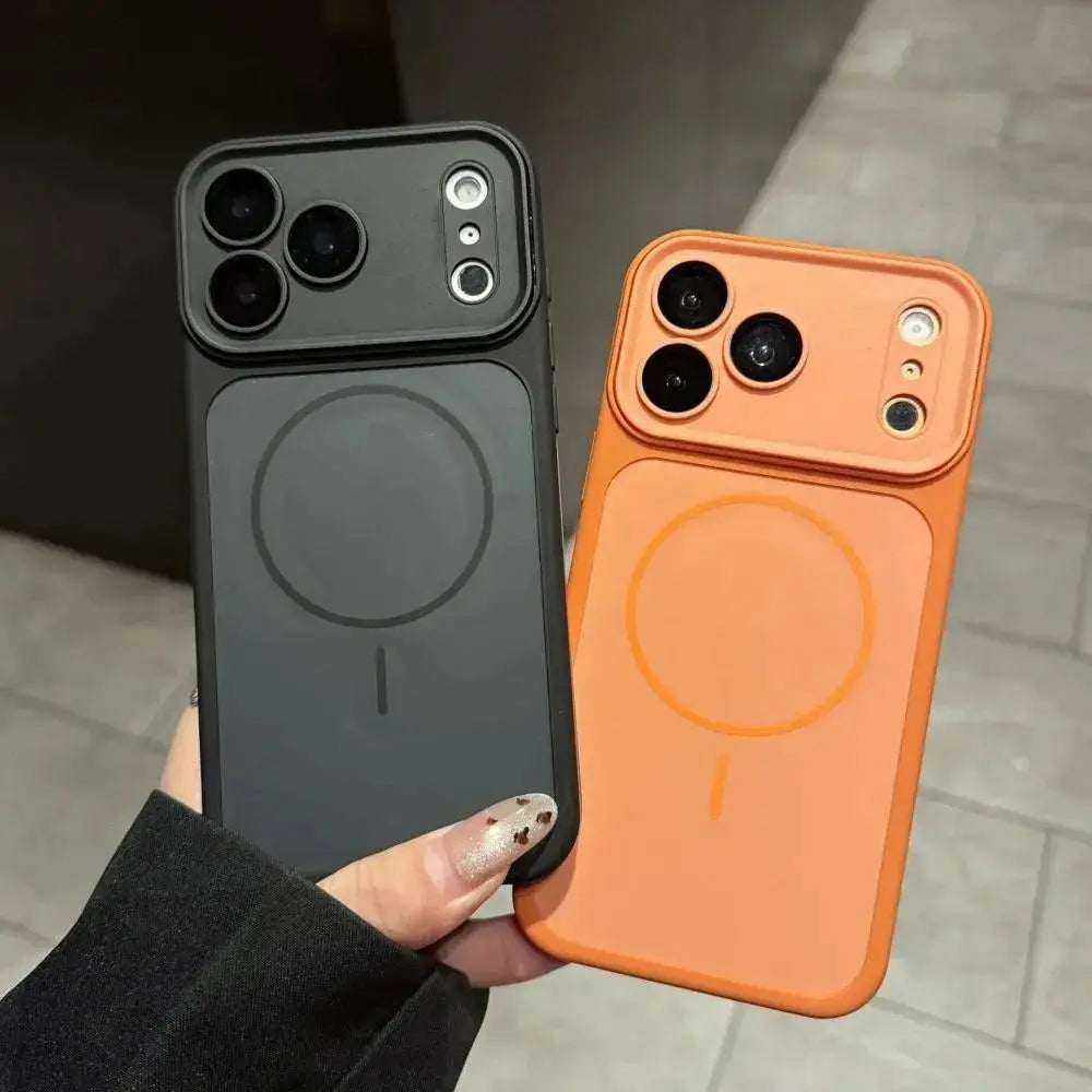 Sleek Dual Tone MagSafe Magnetic Phone Case - Ultimate Matte Full Lens Protection for iPhone 17 Pro Max, 16 Pro Max, 15, 14, 13, 12, 11 - Shockproof & Stylish!