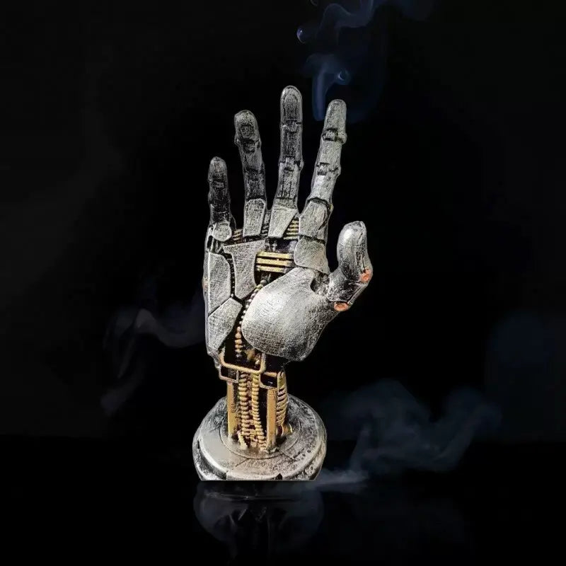 Cyberpunk Asura Mechanical Hand Figurine - Stylish Game Controller Stand & Key Holder Gift for Him