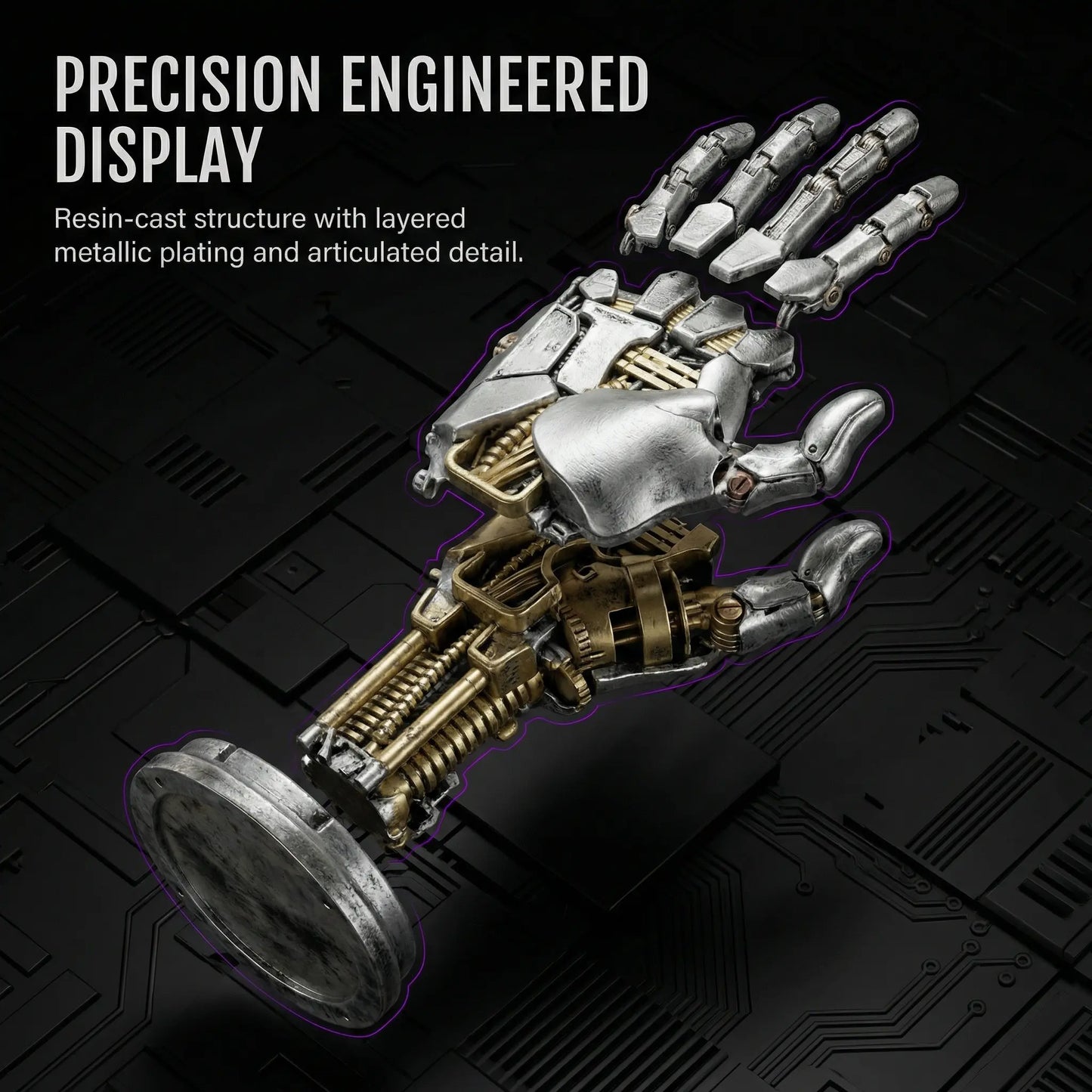 Cyberpunk Asura Mechanical Hand Figurine - Stylish Game Controller Stand & Key Holder Gift for Him